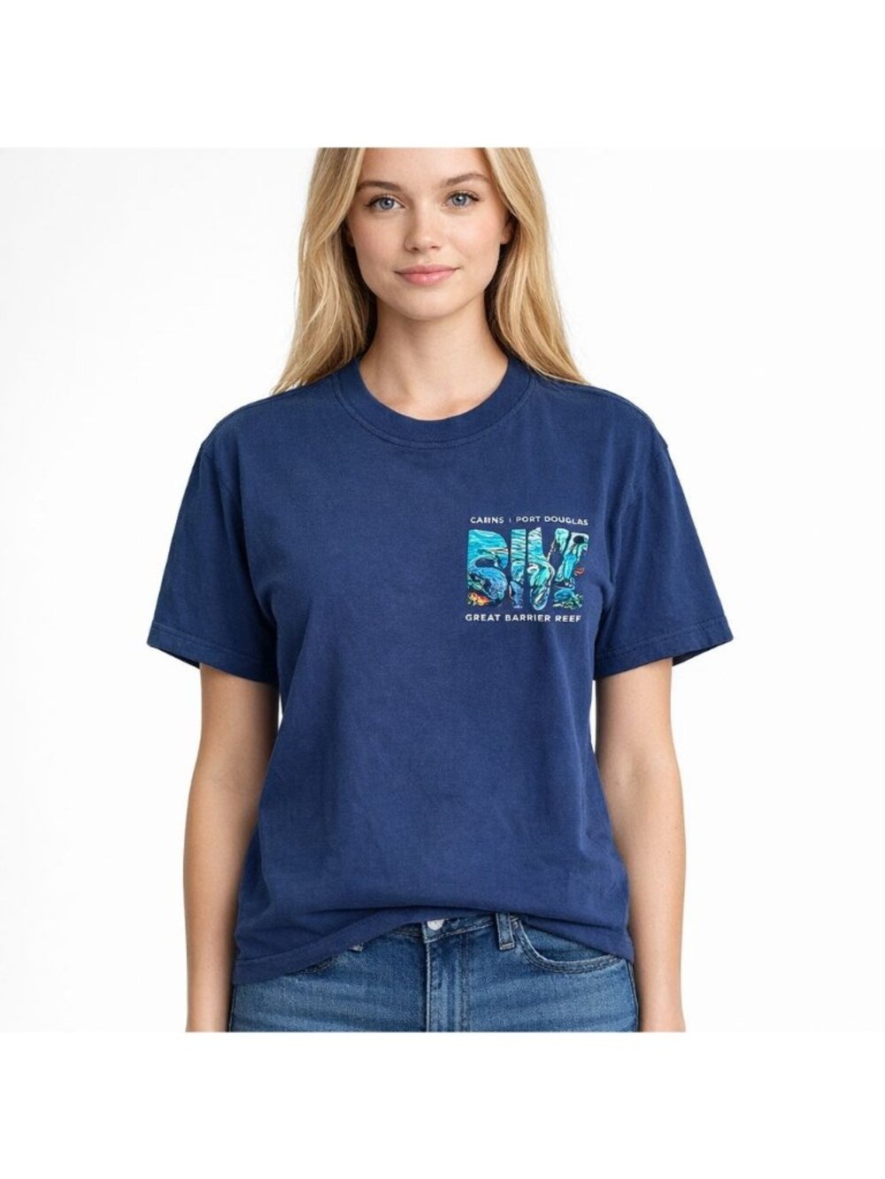 Vintage Goosis Australia Dive T-Shirt – Great Barrier Reef Graphic – Size 18 / L